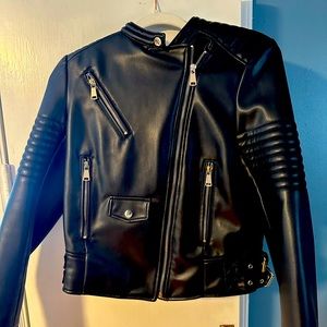 ZARA black leather jacket for sale. Worn twice!